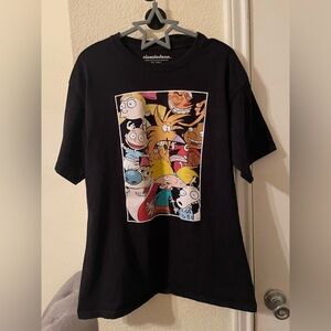 Nickelodeon 90s Cartoon Nicktoon cotton T-shirt black size Large